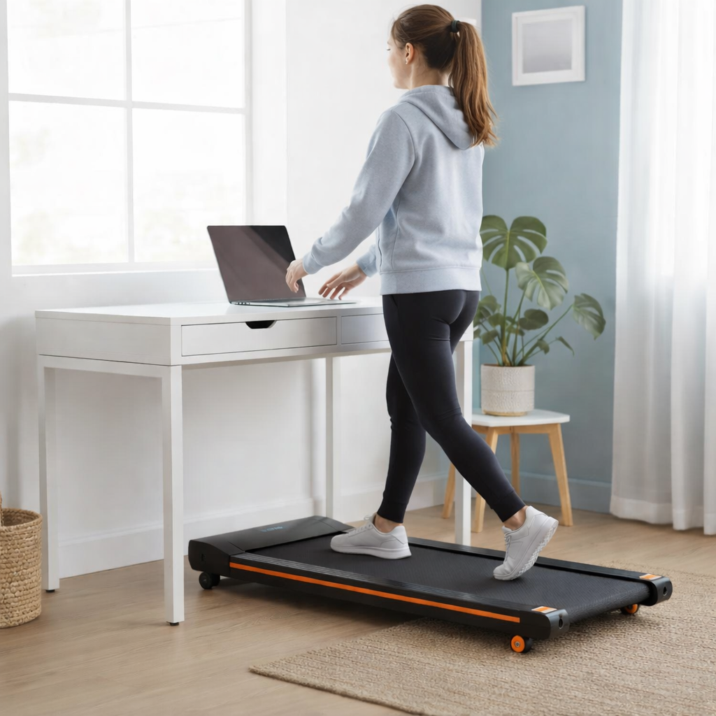 Strideo Under Desk Walking Pad Treadmill – Quiet, Slim, Home & Office